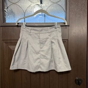 Divided Light Gray A-Line Skirt